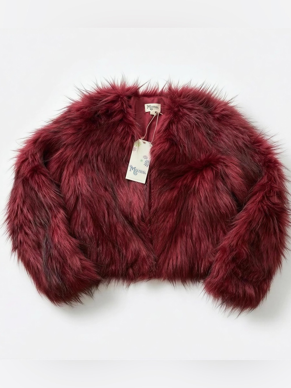 NWT Show Me Your Mumu Ruby Red Faux Fur Stylish Jacket - XS‎